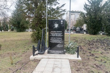 Chisinau, Moldova - 8 Mart 2023: Sovyetler Birliği Kahramanı Alexander Ivanovich Marinesko 'nun Anıtı.