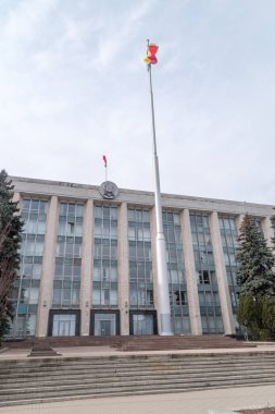 Chisinau, Moldova - 8 Mart 2023: Moldova Hükümet Evi.