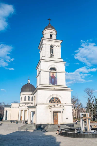 Chisinau Moldavien Mars 2023 Belfry Cathedral Christ Nativity Rumänska Catedrala — Stockfoto