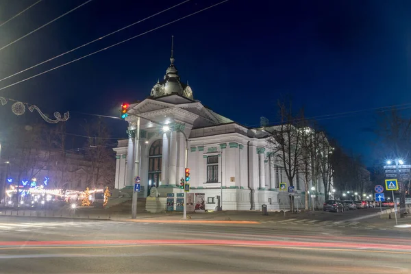 Chisinau Moldávia Março 2023 Edifício Salão Dos Órgãos Noite — Fotografia de Stock