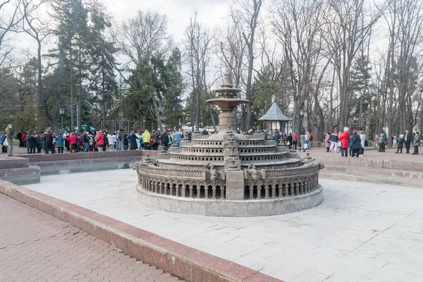 Chisinau Moldávia Março 2023 Fonte Parque Cel Mare — Fotografia de Stock