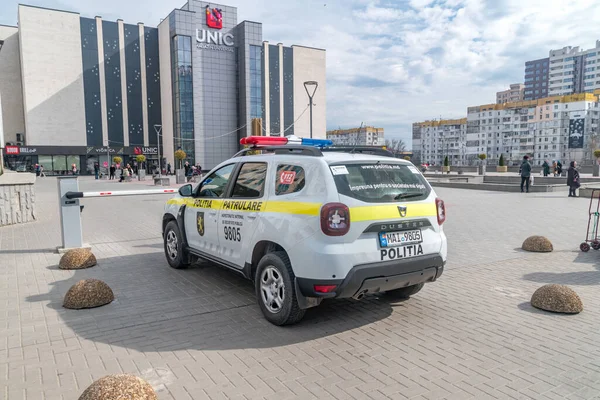 Кишинев Молдова Марта 2023 Года Автомобиль Полиции Молдовы Politia — стоковое фото