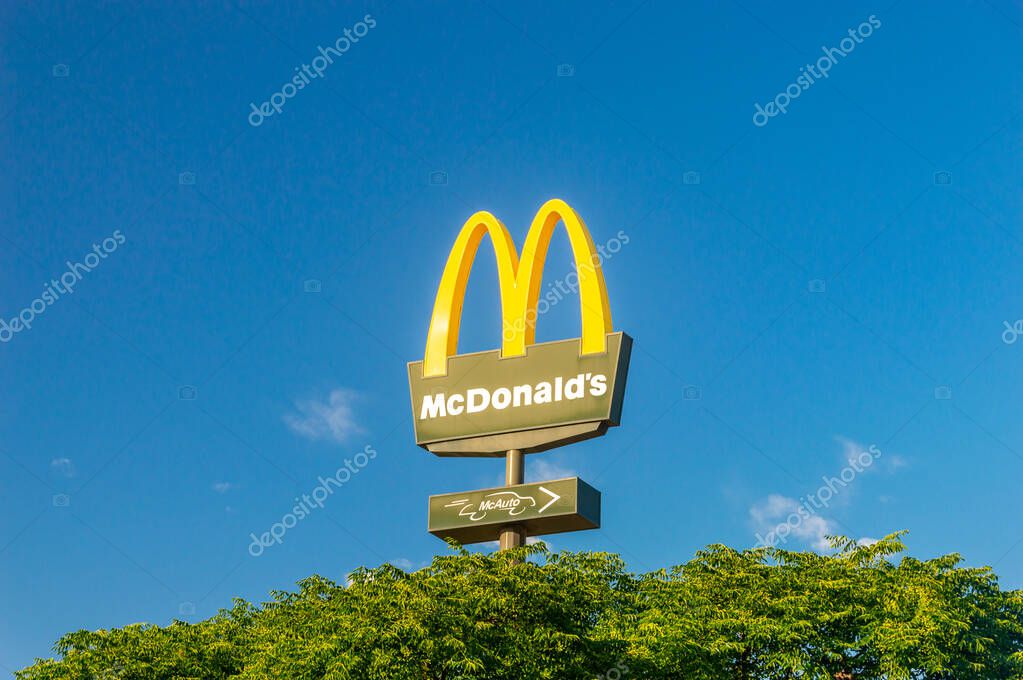 Tarragona, Spain - June 22, 2023: Logo of McDonalds with McAuto.