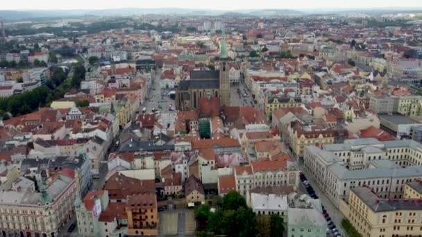 Pilsen République Tchèque Août 2023 Vue Aérienne Sur Pilsen Avec — Video