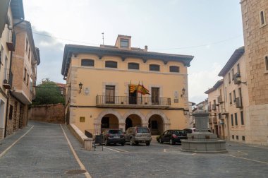 Sarion, İspanya - 29 Haziran 2023: Sarrion Teruel Aragon Şehir Konseyi.