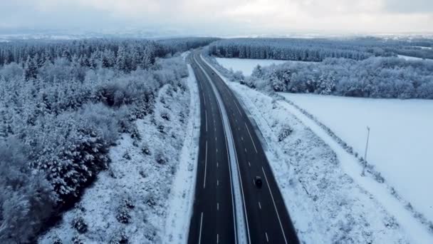 Heume Eglise Francja Listopada 2023 Autostrada A89 Francji Okresie Zimowym — Wideo stockowe
