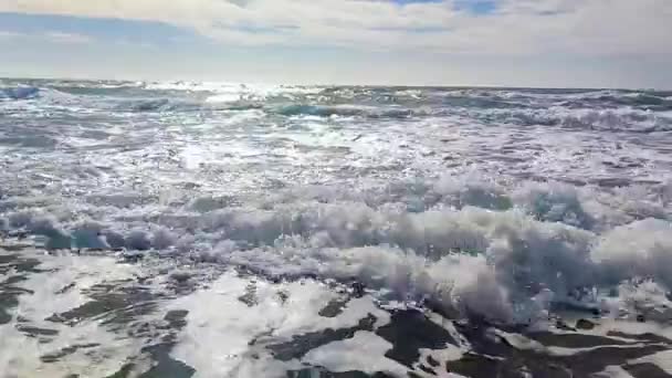 Вид Волны Балеарского Моря — стоковое видео