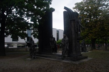 Hanover, Almanya - 29 Temmuz 2023: Gottingen Yedi Anıtı.