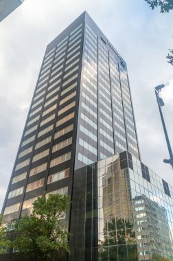 Rotterdam, Nederland - 22 Ekim 2023: Rotterdam 'da Robecotoren gökdeleni.