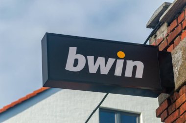 Brecht, Belçika, 10 Kasım 2023: logo ve bwin bahis şirketinin imzası.