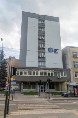 Lodz, Polonya - 14 Nisan 2024: Lodz İlçe Ölçüm Ofisi (Okregowy Urzad Miar w Lodzi).