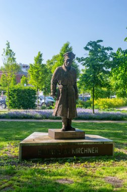 Jarocin, Poland - May 1, 2024: Sculpture of Bronislaw Kirchner. clipart