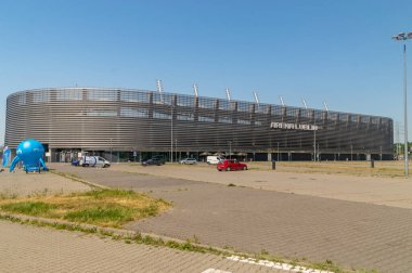 Lublin, Polonya - 26 Mayıs 2024: Arena Lublin futbol stadyumu.