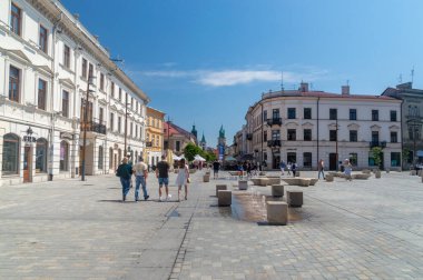 Lublin, Polonya - 26 Mayıs 2024: Krakowskie Przedmiescie, Lublin.