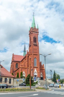 Zgierz, Polonya - 6 Temmuz 2024: Zgierz 'deki St. Catherine Kilisesi.