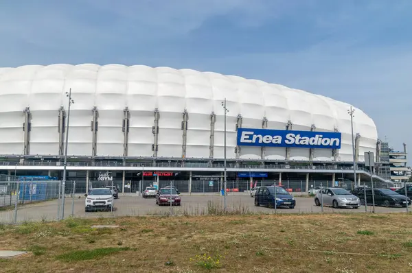 Poznan, Polonya - 18 Temmuz 2024 Poznan Belediye Stadyumu. ENEA Stadyumu.