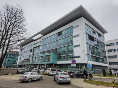Gdansk, Polonya - 11 Mart 2025: Üniversite Klinik Merkezi (Uniwersyteckie Centrum Kliniczne, UCK).