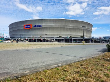 Wroclaw, Polonya - 5 Nisan 2025: Wroclaw Stadyumu Tarczynski Arena Wroclaw.