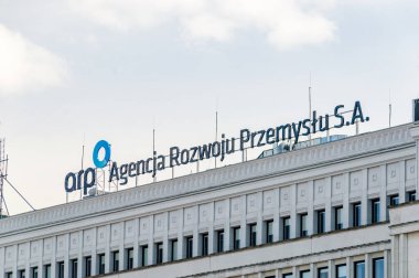 Varşova, Polonya - 12 Nisan 2025: ARP Agencja Rozwoju Przemyslu SA.