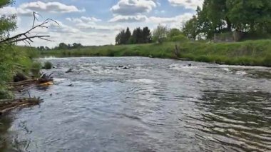 Polonya ve Almanya sınırında Lusatian Neisse Nehri.