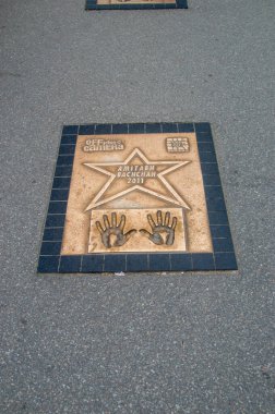 Krakow, Polonya - 26 Temmuz 2025: Krakow Şöhret Yolu 'ndaki Amitabh Bachchan Yıldızı).