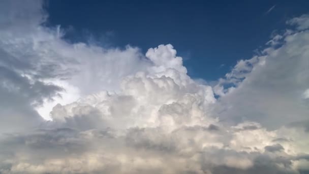 Tempo Tempo Decadenza Una Massiccia Nube Bianca Cumulonimbus Tempesta Formazione — Video Stock