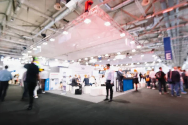 Blurred Defocused Background Public Event Exhibition Hall Business Trade Show — Stock Photo, Image