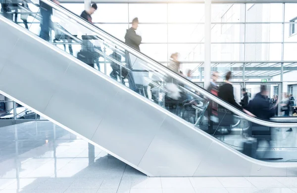 Trade Fair Staircase Blurred People — Stock Photo, Image