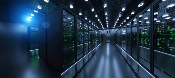 Data Server Rack Center Backup Cloud Service — ストック写真
