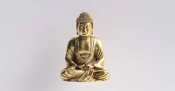 golden sitting buddha. meditation concept image