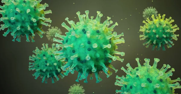 Coronavirus 2019 Ncov Gribi Enfeksiyonu Boyutlu Tıbbi Illüstrasyon Yüzen Çin — Stok fotoğraf