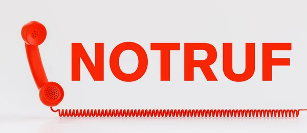 Rode Noodoproep Communicatie Hotline Telefoon — Stockfoto