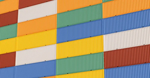 Veel Containers Een Haven — Stockfoto