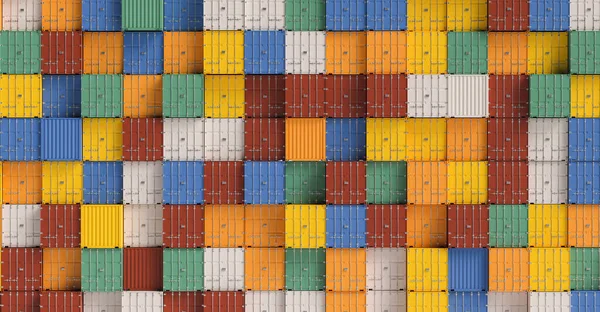 Stapel Containers Een Haven — Stockfoto