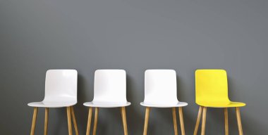 Tek bir sandalye çıktı. İş fırsatı. İş liderliği. işe alım kavramı