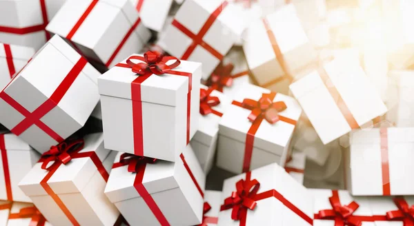 Infinite Christmas Gift Boxes — Stock Photo, Image