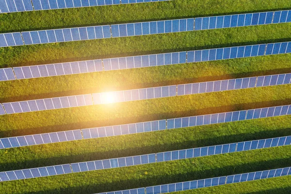 Painel Solar Campo Fundo — Fotografia de Stock