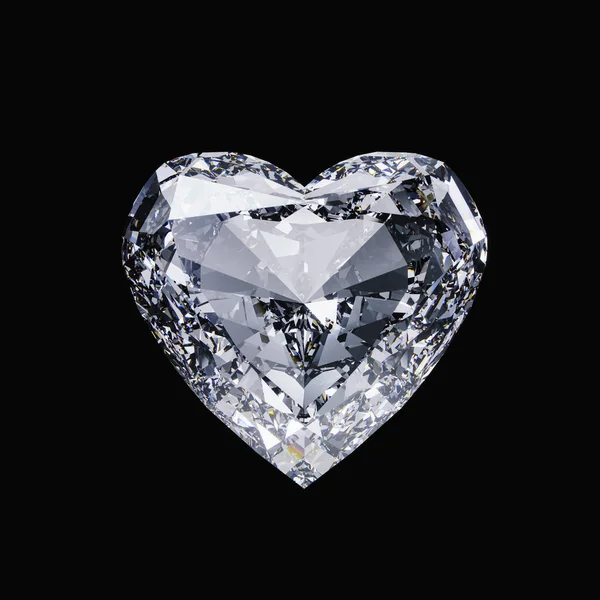 Coração Diamante Isolado Preto Fotos De Bancos De Imagens Sem Royalties
