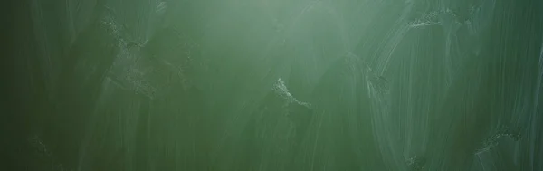 Chalkboard Verde Branco Textura Quadro Negro Tamanho Banner Panorama Com — Fotografia de Stock