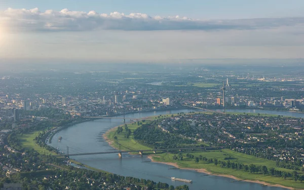Città Dsseldorf Vista Aerea — Foto Stock