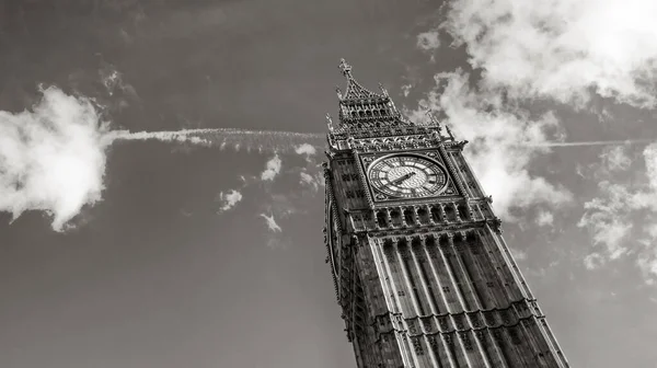 Big Ben Noir Blanc Londres Royaume Uni — Photo