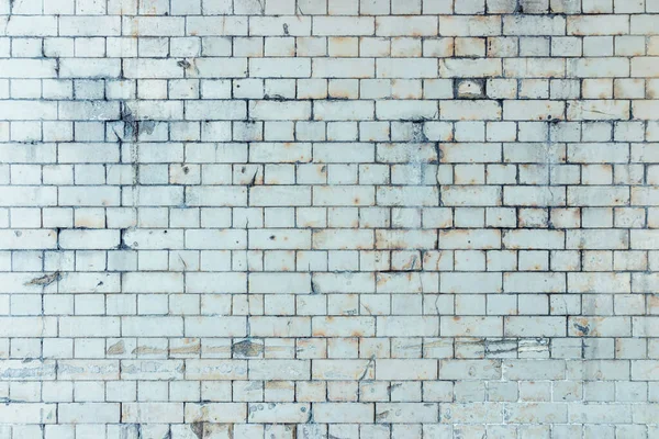 Stará Špinavá Bílá Cihlová Zeď Pozadí — Stock fotografie