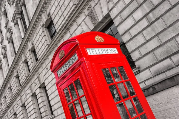 Cabine Telefone Vermelho Clássico Londres Inglaterra Reino Unido — Fotografia de Stock
