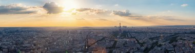 Paris silüeti - Panorama arkaplanı