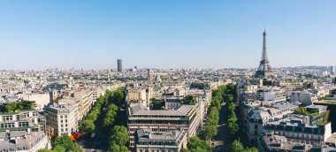 Paris Eyfel Kulesi. Zafer Kemeri 'nden Görünüm