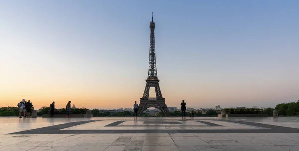 Torre Eiffel Vista Desde Plaza Trocadero Amanecer —  Fotos de Stock