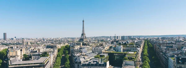 Θέα Στον Πύργο Του Άιφελ Παρίσι Γαλλία — Φωτογραφία Αρχείου