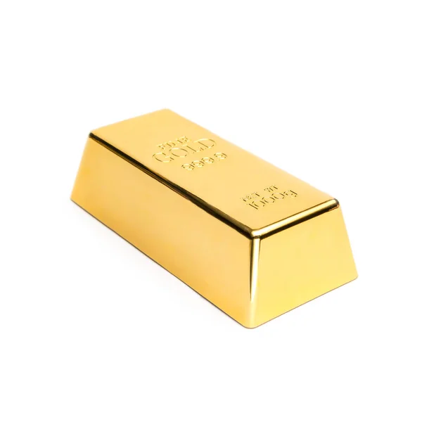 Gold Bar Isolated White Background — Stock Photo, Image