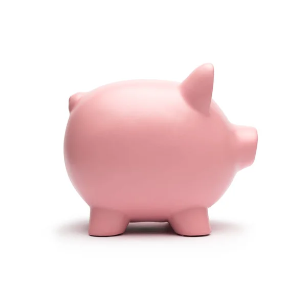 Pink Piggy Bank White — Stock Photo, Image