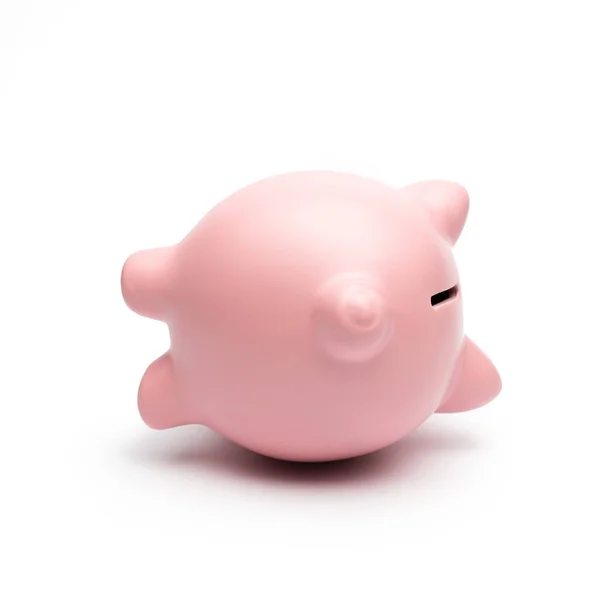 Pink Piggy Bank Upside — Stock Photo, Image
